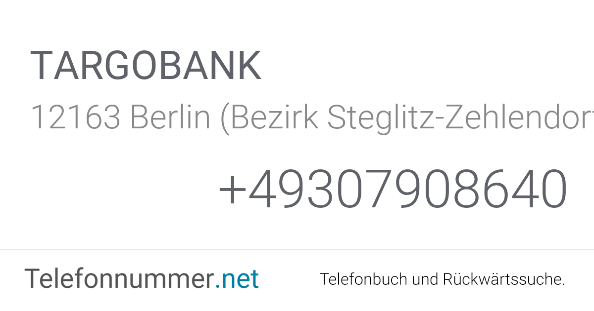 TARGOBANK Berlin (Bezirk Steglitz-Zehlendorf ...