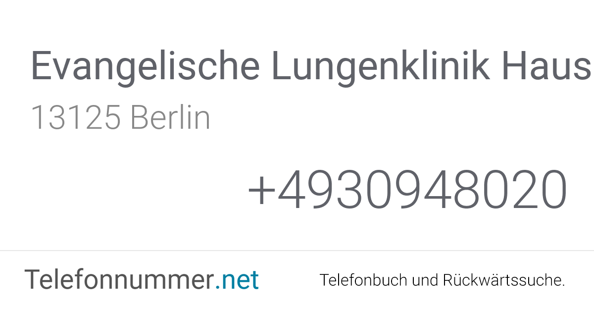 Evangelische Lungenklinik Haus 205 Berlin, Lindenberger