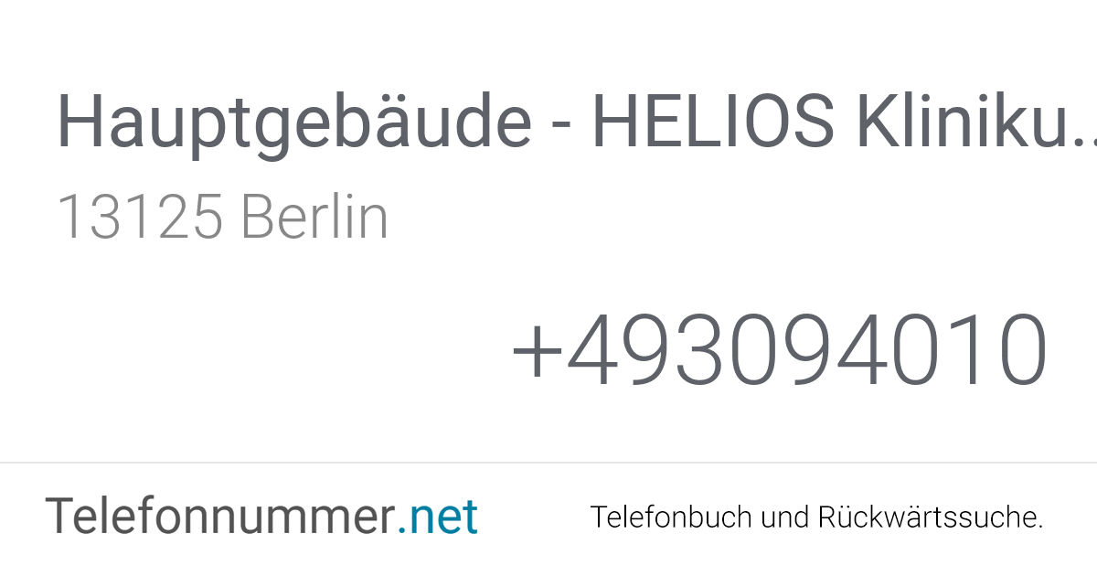 Hauptgebäude HELIOS Klinikum Berlin Buch Berlin