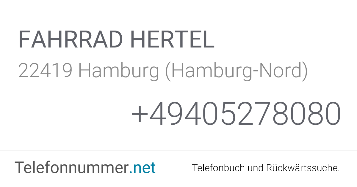 FAHRRAD HERTEL Hamburg (HamburgNord), Langenhorner