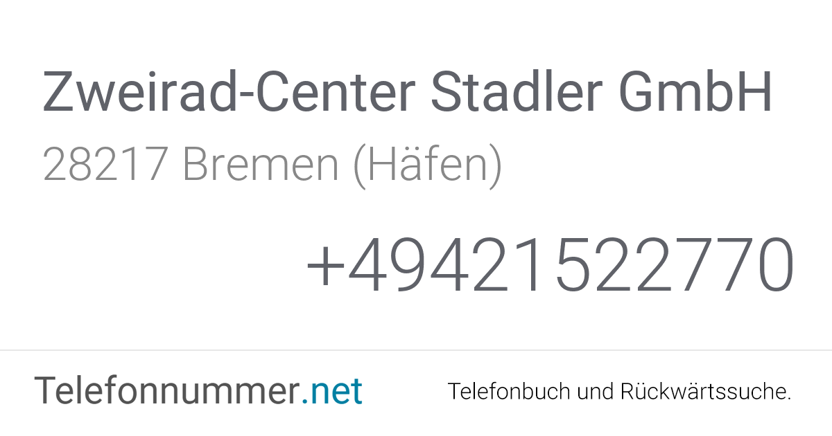 ZweiradCenter Stadler GmbH Bremen (Häfen), Hafenstraße 1