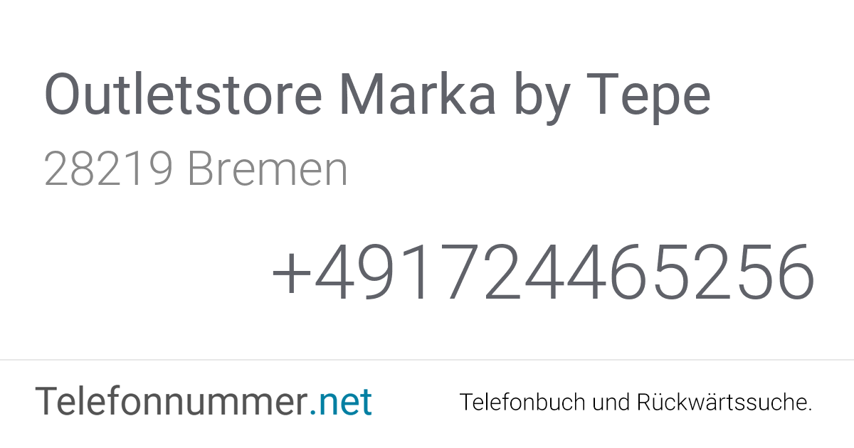 Outletstore Marka by Tepe Bremen, Waller Heerstraße 103