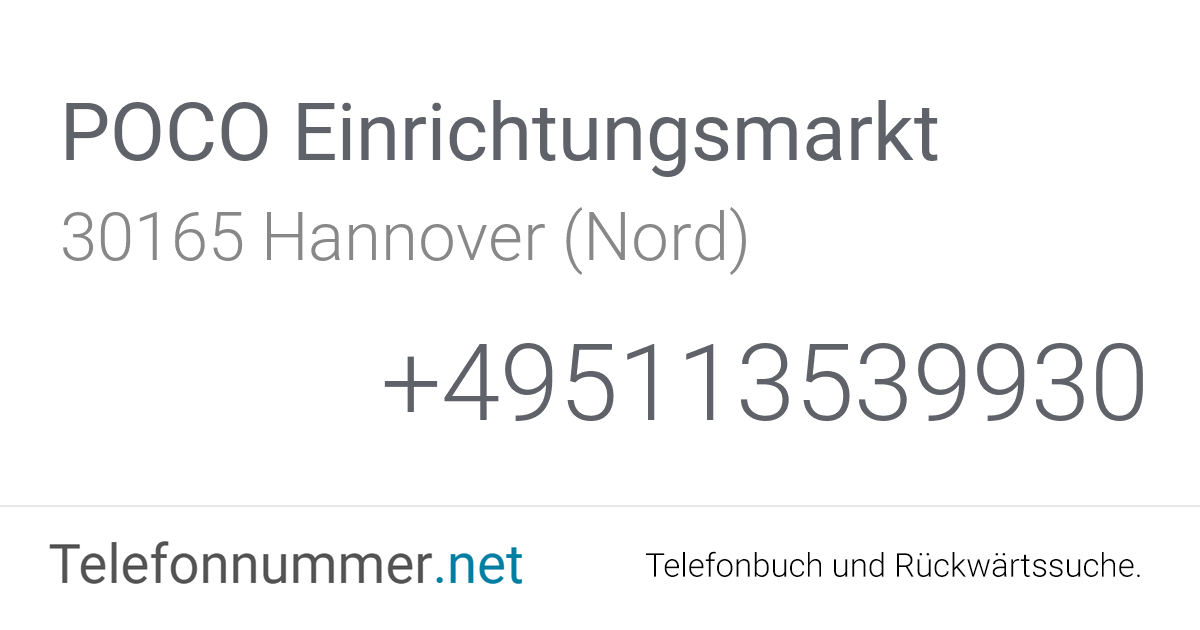 POCO Einrichtungsmarkt Hannover (Nord), Schulenburger