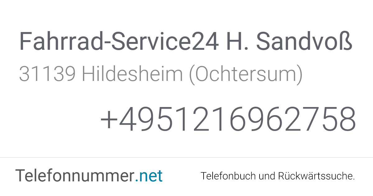 FahrradService24 H. Sandvoß Hildesheim (Ochtersum