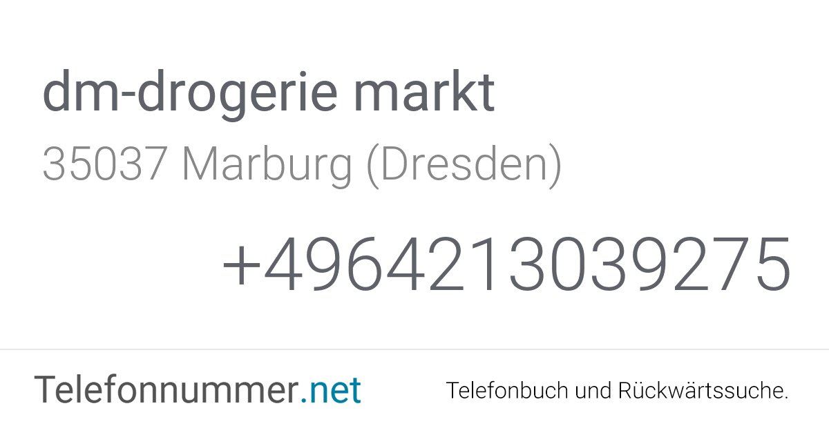 dm-drogerie markt Marburg (Dresden), Erlenring 9: Telefonnummer & Adresse