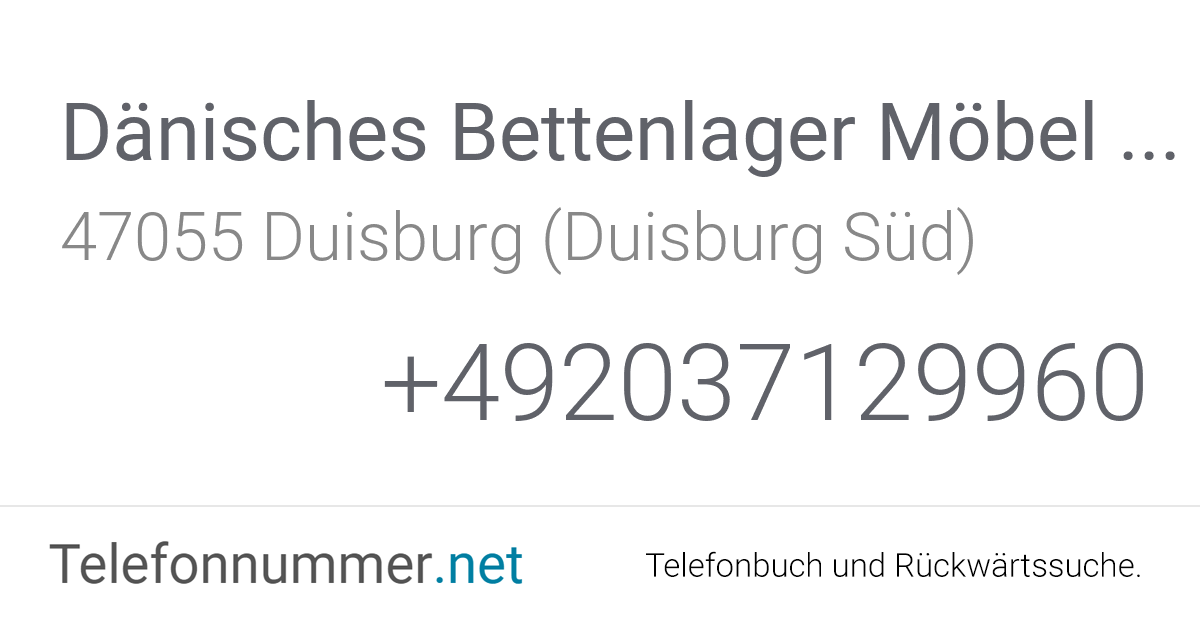 Dänisches Bettenlager Möbel & Matratzen Duisburg ...