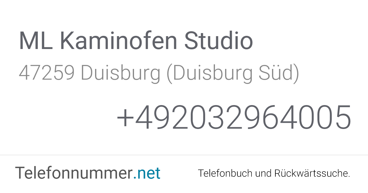 ML Kaminofen Studio Duisburg (Duisburg Süd), Düsseldorfer ...