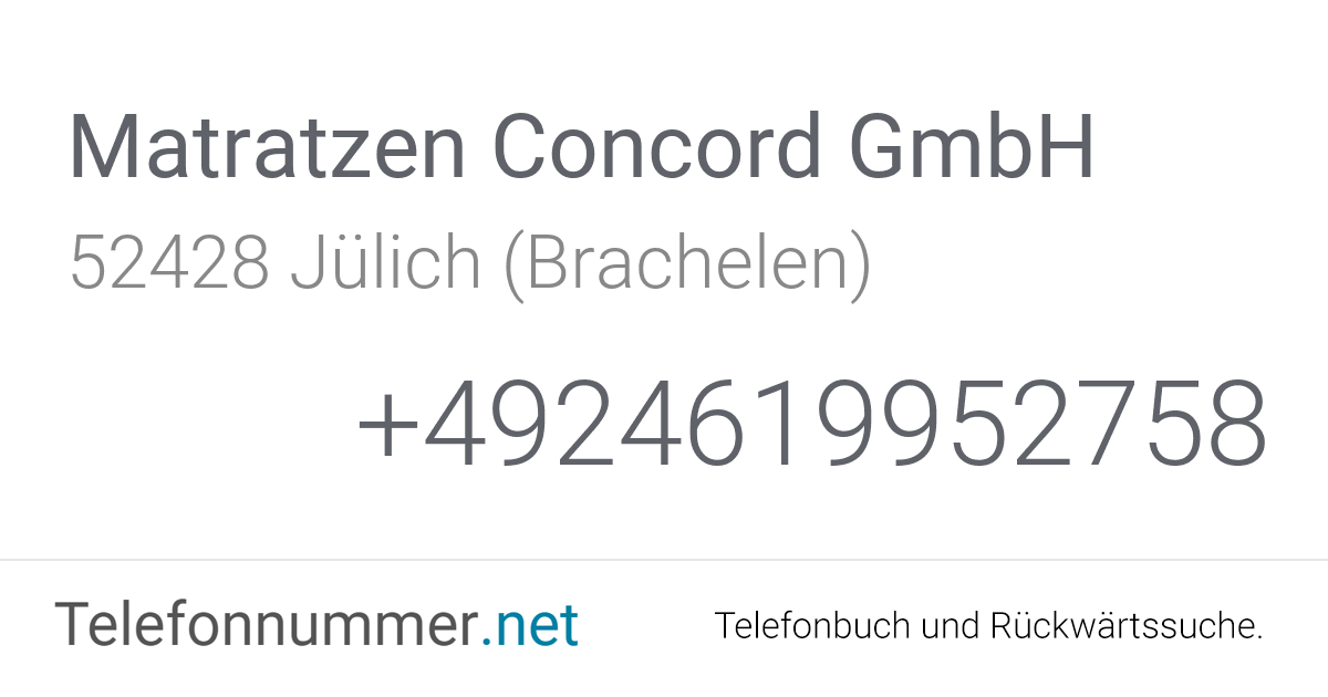 Matratzen Concord GmbH Jülich (Brachelen), Neusser Straße