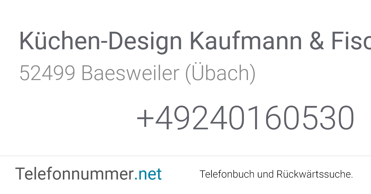 KüchenDesign Kaufmann & Fischer Baesweiler (Übach