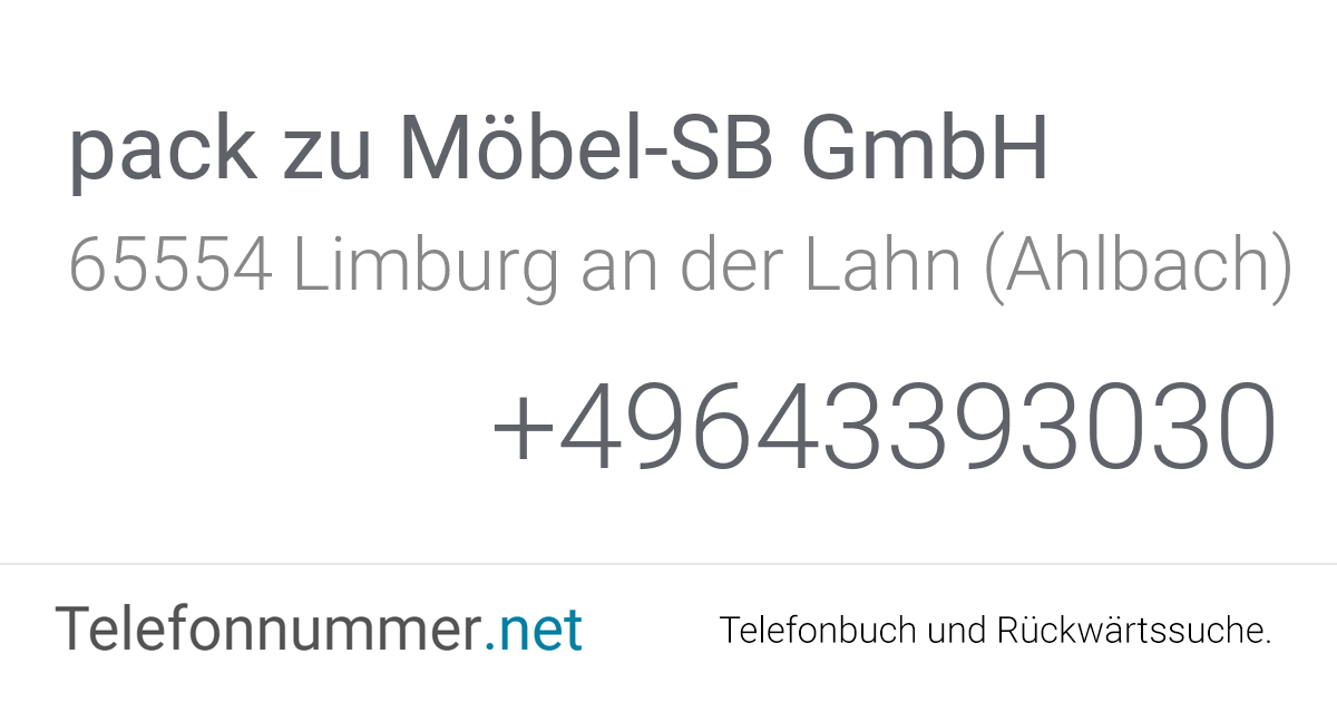 pack zu MöbelSB GmbH Limburg an der Lahn (Ahlbach), Am