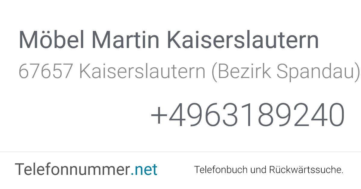 Möbel Martin Kaiserslautern Kaiserslautern (Bezirk Spandau