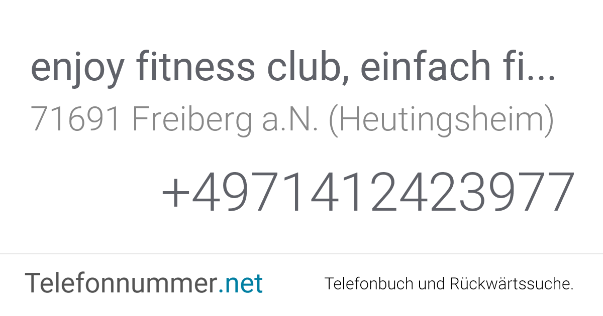 enjoy fitness club, einfach fit 24h Freiberg a.N. (Heutingsheim