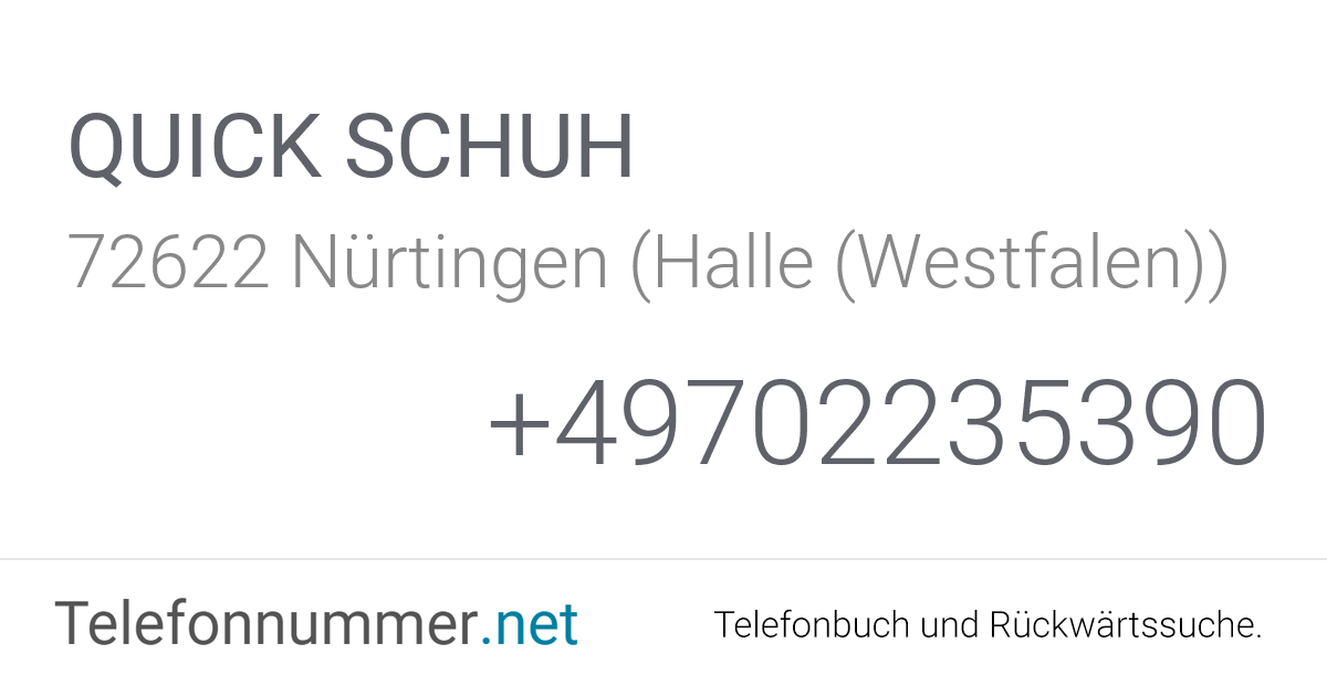 QUICK SCHUH Nürtingen (Halle (Westfalen)), Kirchstraße 36