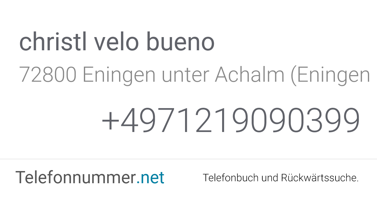 christl velo bueno Eningen unter Achalm (Eningen unter