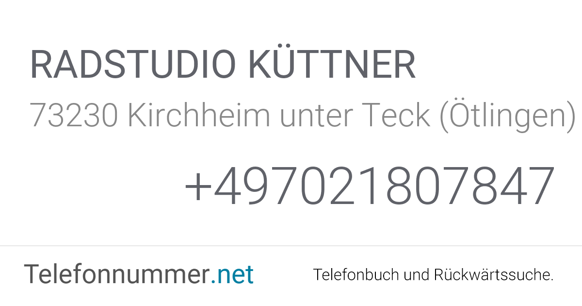 RADSTUDIO KÜTTNER Kirchheim unter Teck (Ötlingen