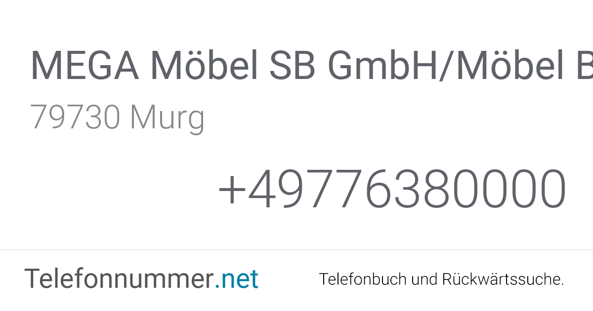 MEGA Möbel SB GmbH/Möbel Brotz Murg, Hauptstraße 74