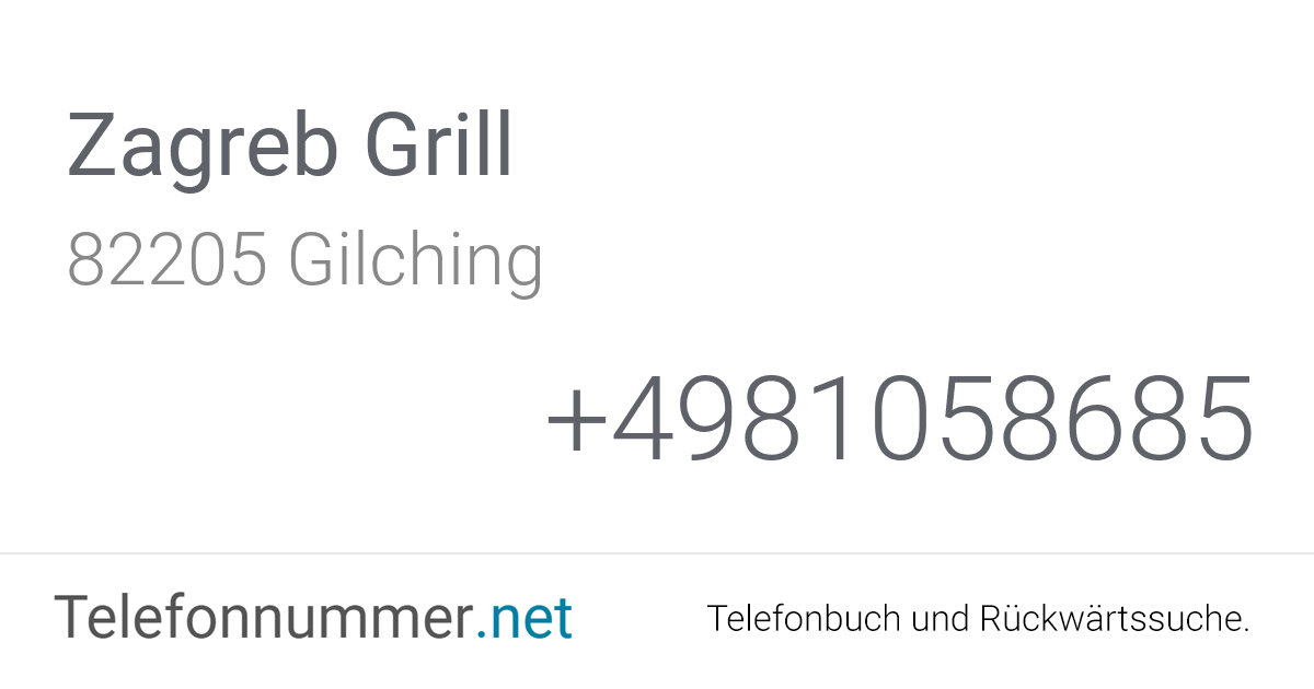 Zagreb Grill Gilching, Landsberger Straße 48 ...