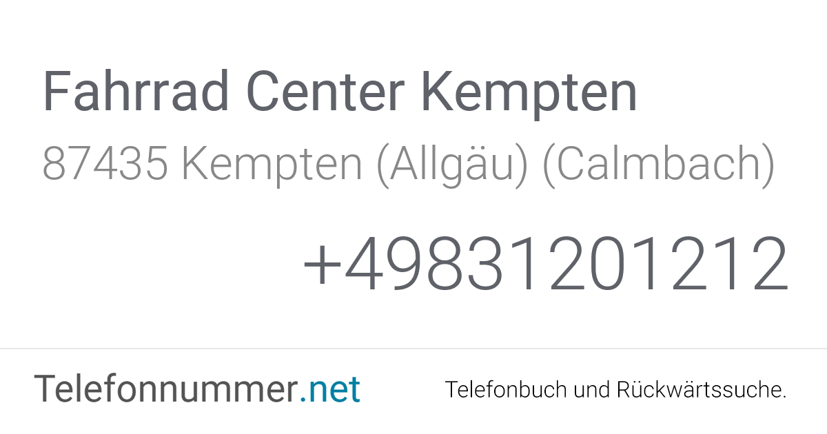 Fahrrad Center Kempten Kempten (Allgäu) (Calmbach