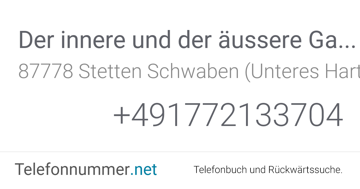 Der innere und der äussere Garten Stetten Schwaben ...