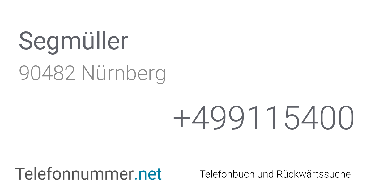 Segmüller Nürnberg, Laufamholzstraße 72: Telefonnummer ...