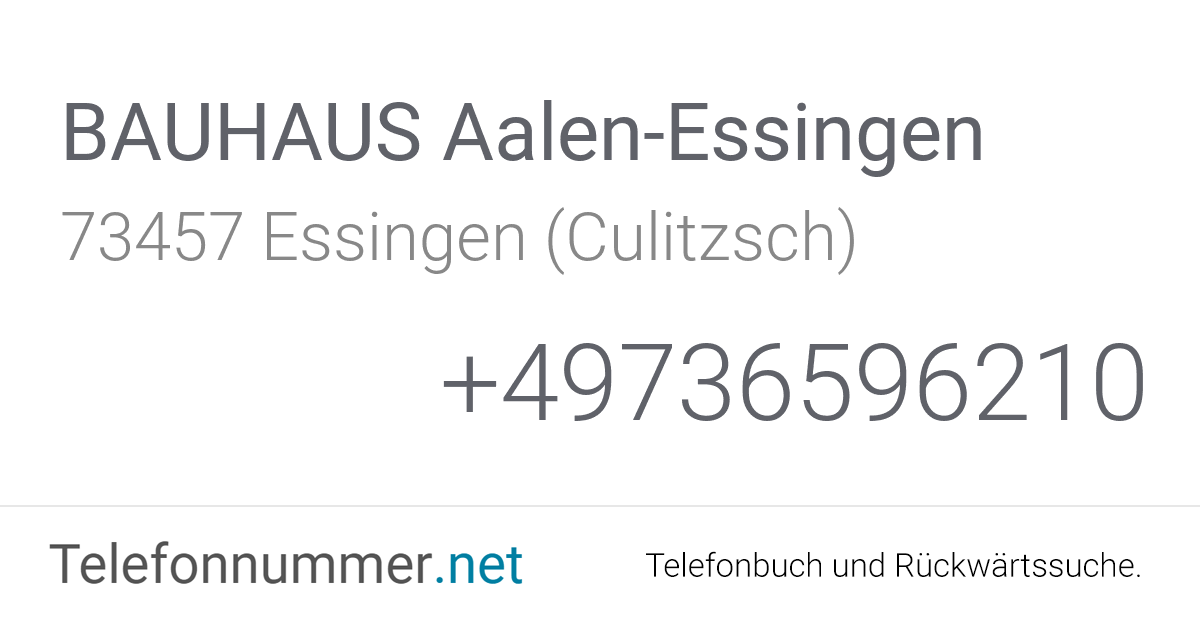 BAUHAUS Aalen-Essingen Essingen (Culitzsch), Margarete-Steiff-Straße 20 ...
