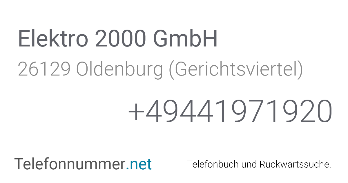 Elektro 2000 GmbH Oldenburg (Gerichtsviertel), Ammerländer