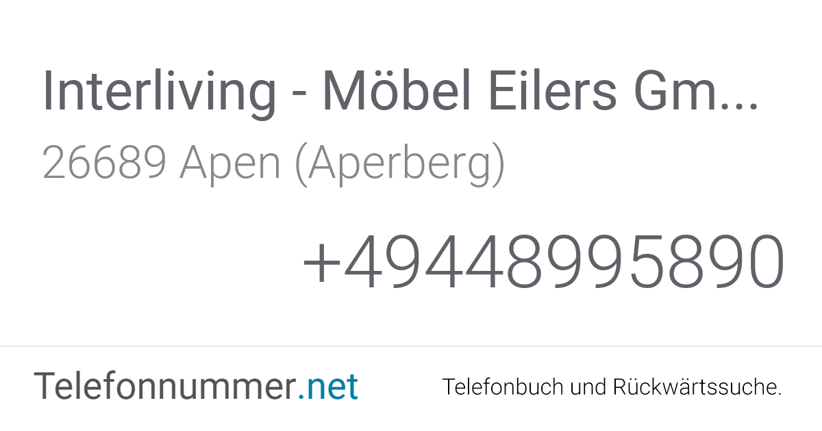 Interliving Möbel Eilers GmbH Apen (Aperberg