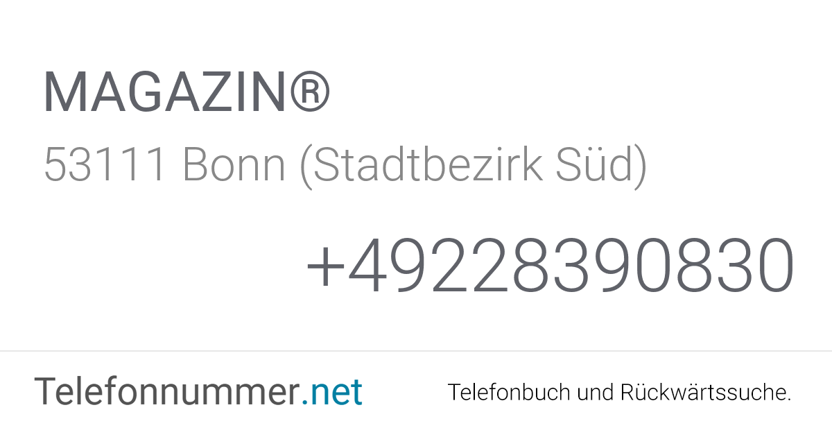MAGAZIN® Bonn (Stadtbezirk Süd), Berliner Freiheit 3034