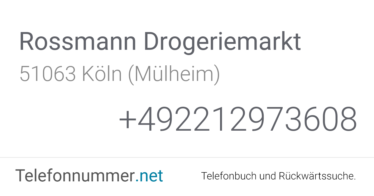 Rossmann Köln Mülheim