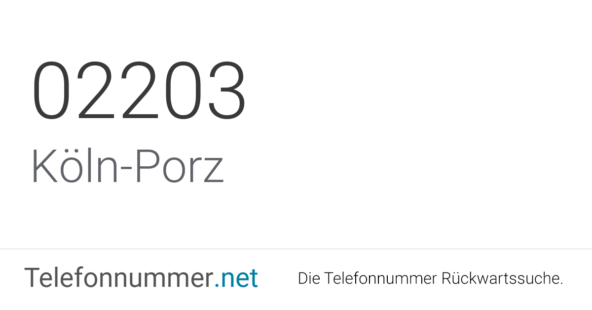Ortsvorwahl 02203 Telefonnummer Aus K ln Porz Spam Anrufe