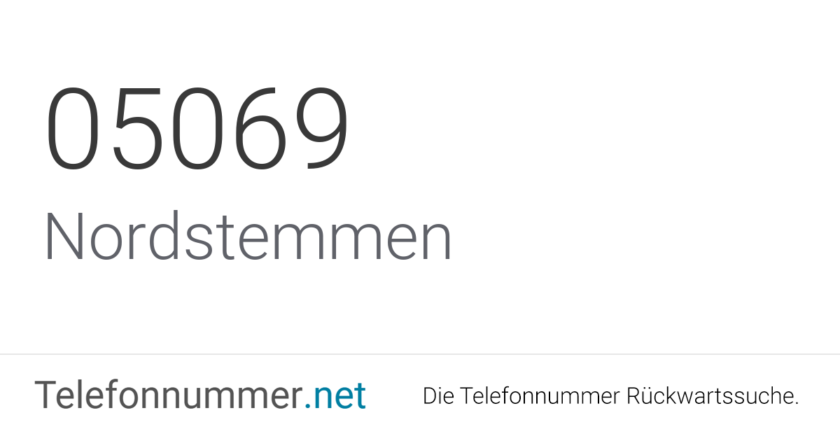 Ortsvorwahl 05069 Telefonnummer Aus Nordstemmen Spam Anrufe